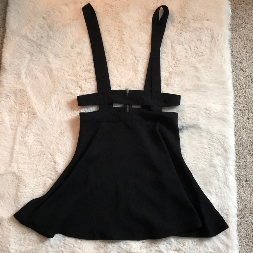 Black suspender skirt NWOT